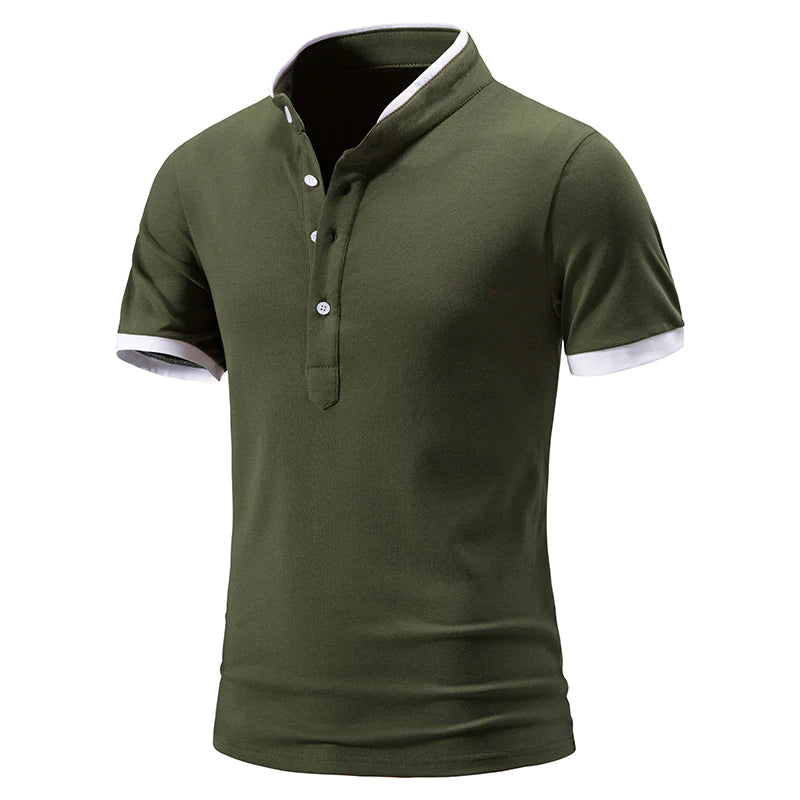 Summer short-sleeved basic models stand-up collar polo shirt men's T-shirt tops