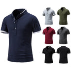 Summer short-sleeved basic models stand-up collar polo shirt men's T-shirt tops