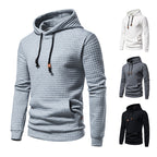 Men's Casual Cotton Jacquard Pullover Hoodie