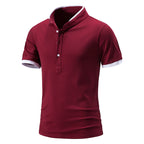 Summer short-sleeved basic models stand-up collar polo shirt men's T-shirt tops