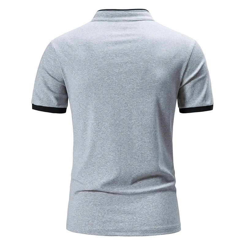 Summer short-sleeved basic models stand-up collar polo shirt men's T-shirt tops