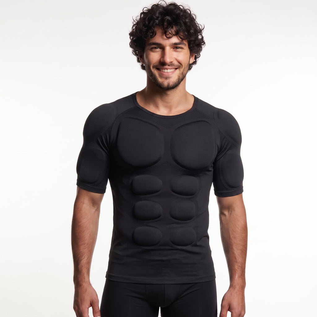 🔥 Men's Muscle Fit Compression Shirt – Creates a Stronger Silhouette with Comfort & Confidence
