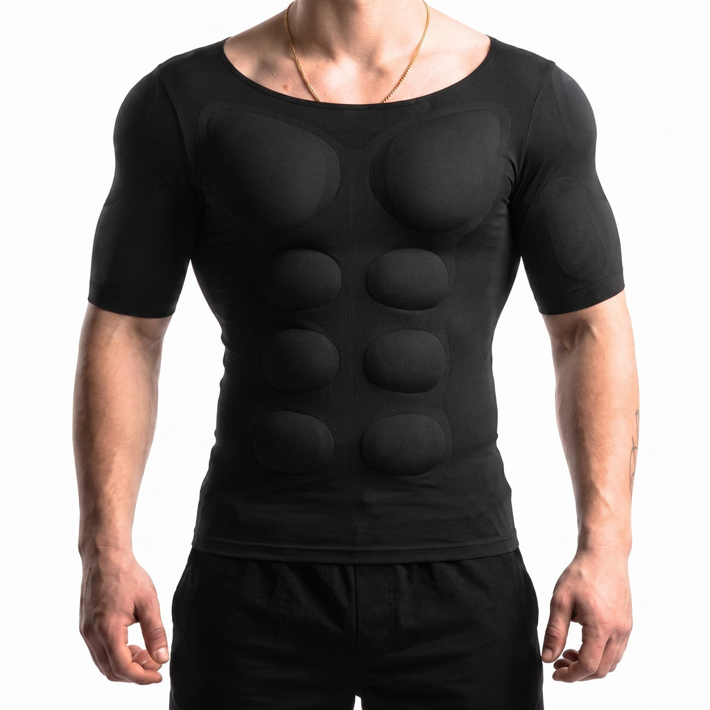 🔥 Men's Muscle Fit Compression Shirt – Creates a Stronger Silhouette with Comfort & Confidence