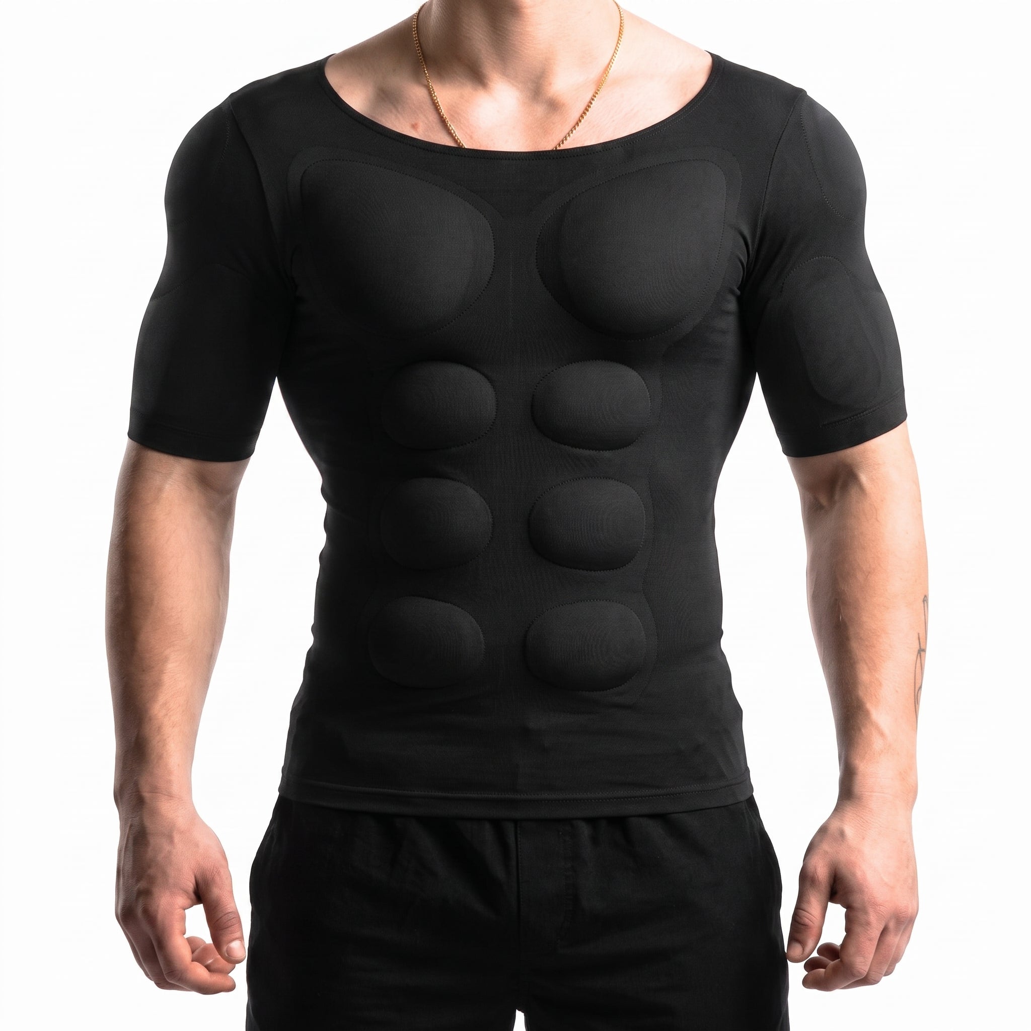 🔥 Men's Muscle Fit Compression Shirt – Creates a Stronger Silhouette with Comfort & Confidence