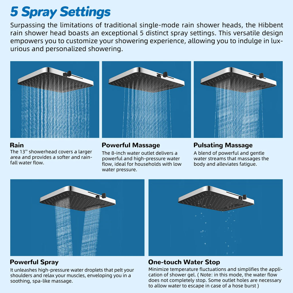 AquaLuxe™ Rainfall Shower System