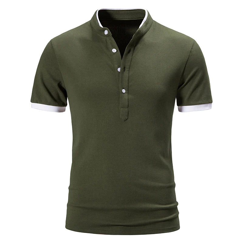 Summer short-sleeved basic models stand-up collar polo shirt men's T-shirt tops