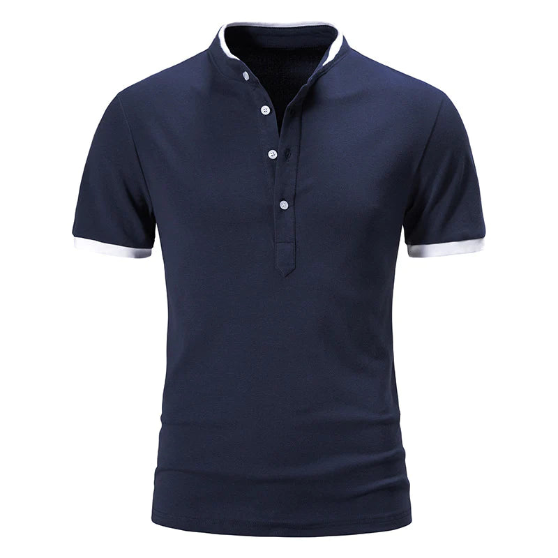 Summer short-sleeved basic models stand-up collar polo shirt men's T-shirt tops