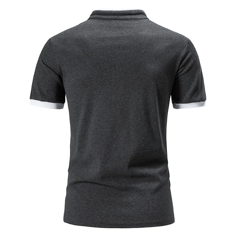 Summer short-sleeved basic models stand-up collar polo shirt men's T-shirt tops
