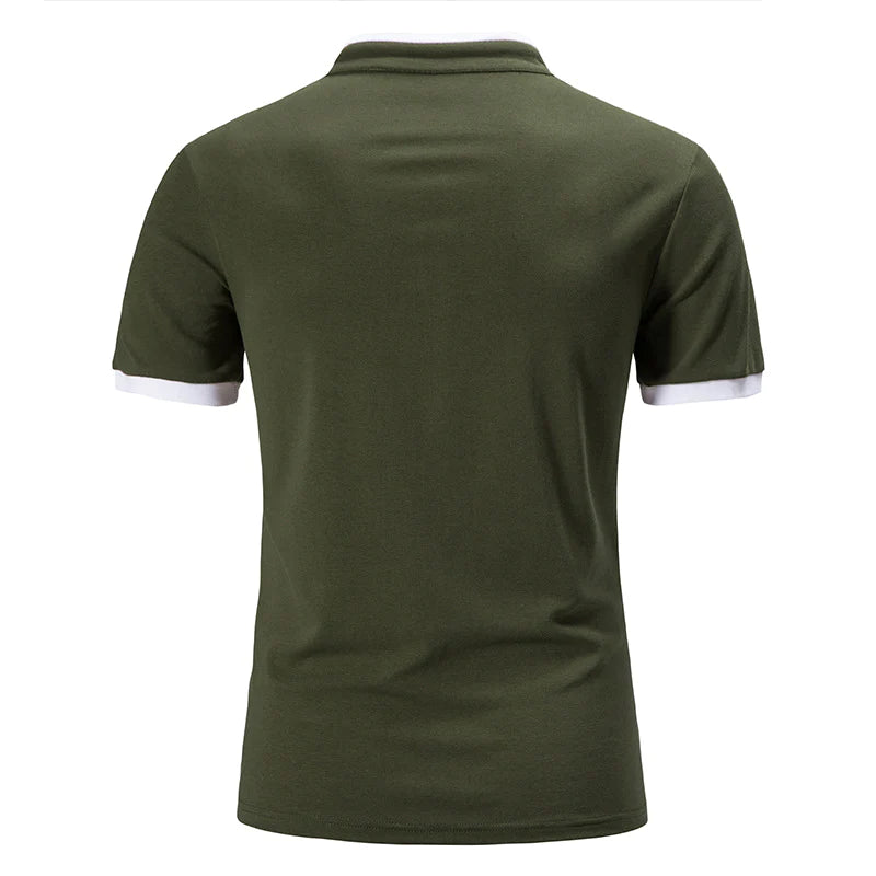 Summer short-sleeved basic models stand-up collar polo shirt men's T-shirt tops
