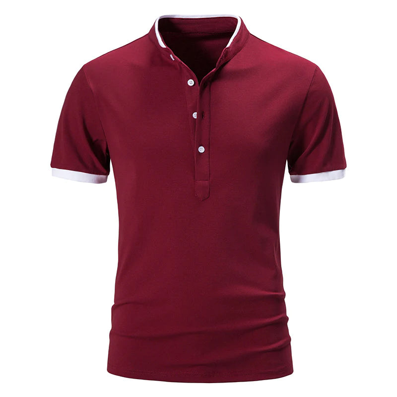 Summer short-sleeved basic models stand-up collar polo shirt men's T-shirt tops
