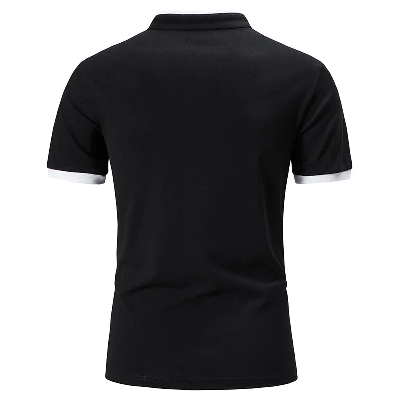 Summer short-sleeved basic models stand-up collar polo shirt men's T-shirt tops