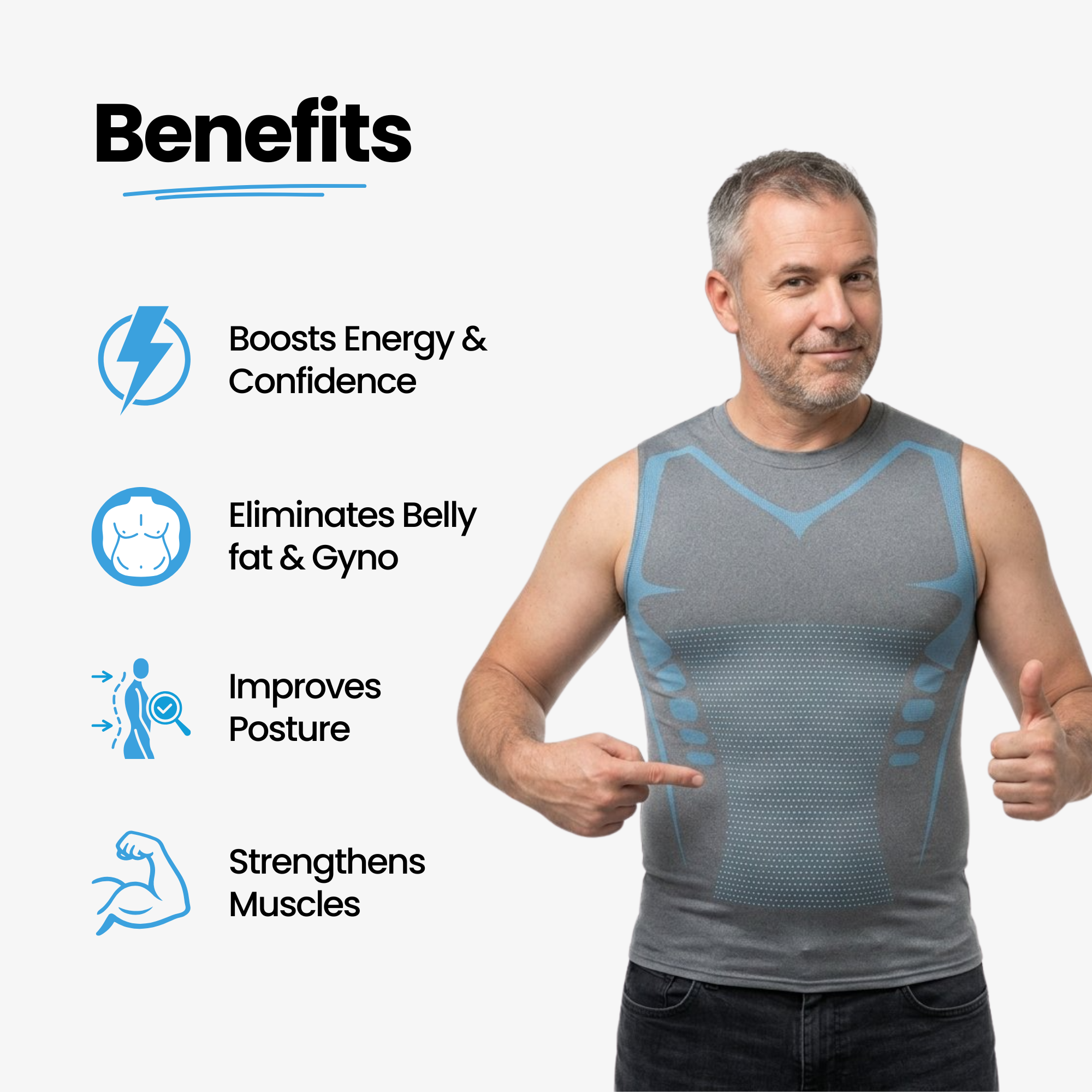 💪 Men’s Muscle Fit Compression Top – Enhances Your Natural Shape with Comfort & Confidence