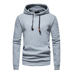Men's Casual Cotton Jacquard Pullover Hoodie