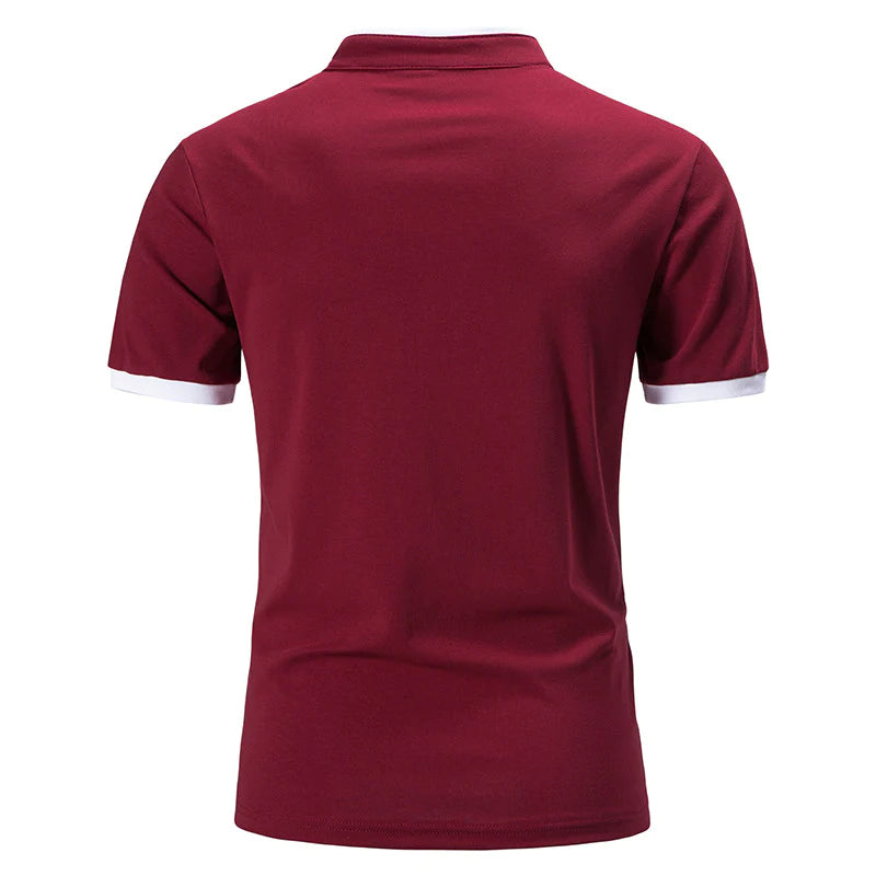 Summer short-sleeved basic models stand-up collar polo shirt men's T-shirt tops