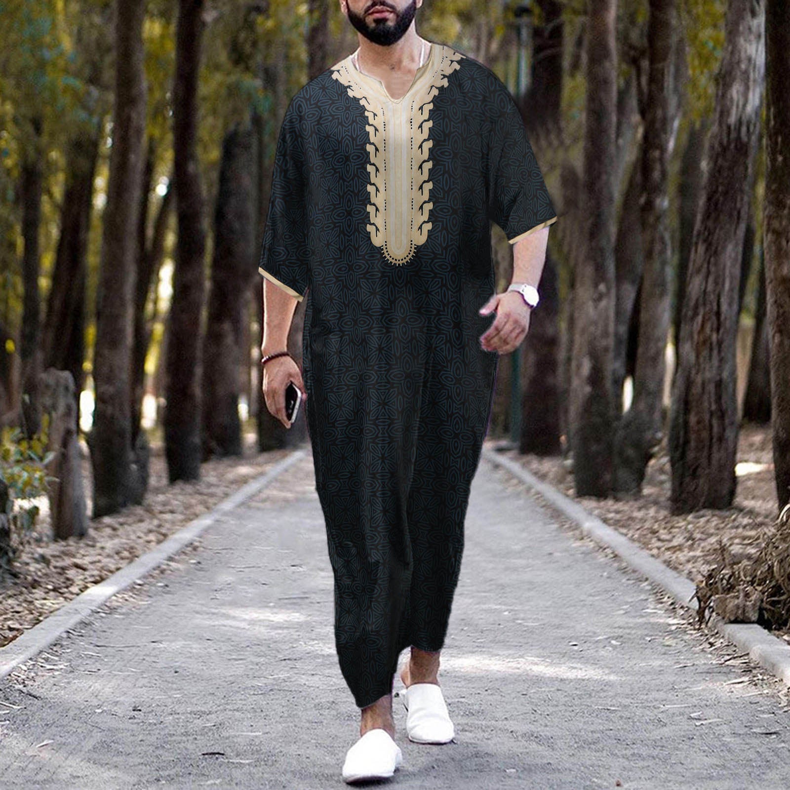 Loose V Neck Robe