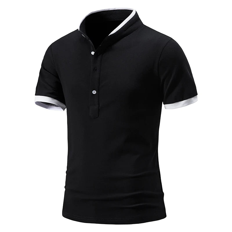 Summer short-sleeved basic models stand-up collar polo shirt men's T-shirt tops
