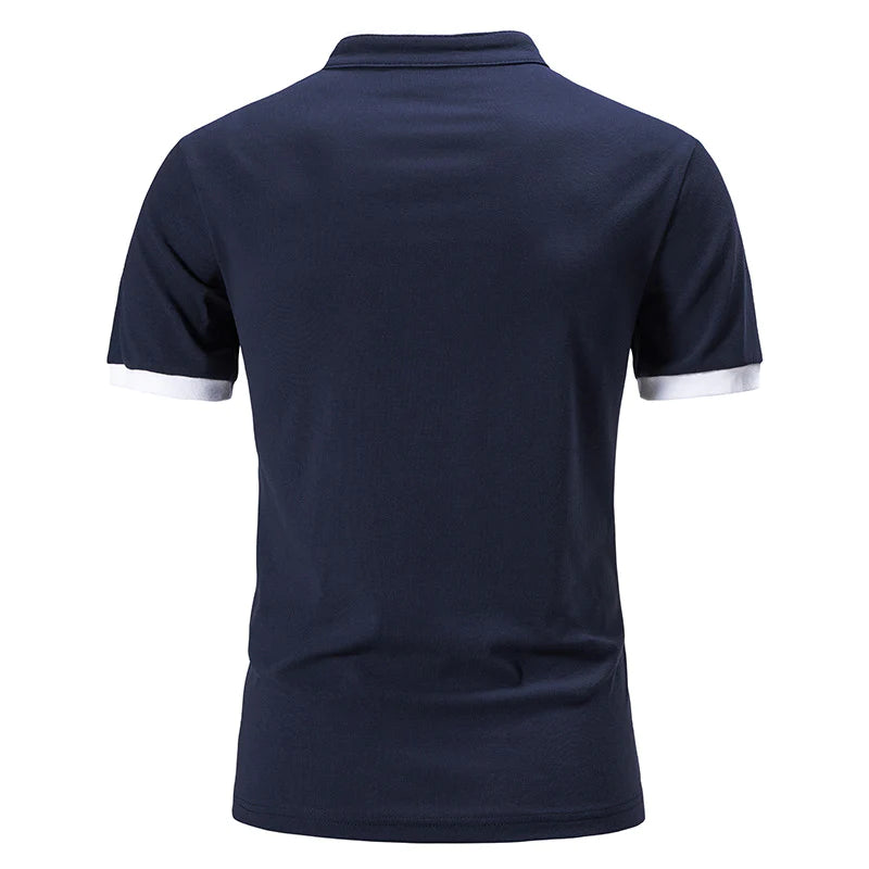 Summer short-sleeved basic models stand-up collar polo shirt men's T-shirt tops