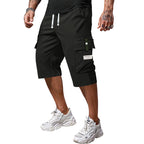 🍃 Pantalon Cargo Capri Homme – Taille Élastique avec Cordon, Léger & Respirant pour un Confort Optimal ✨